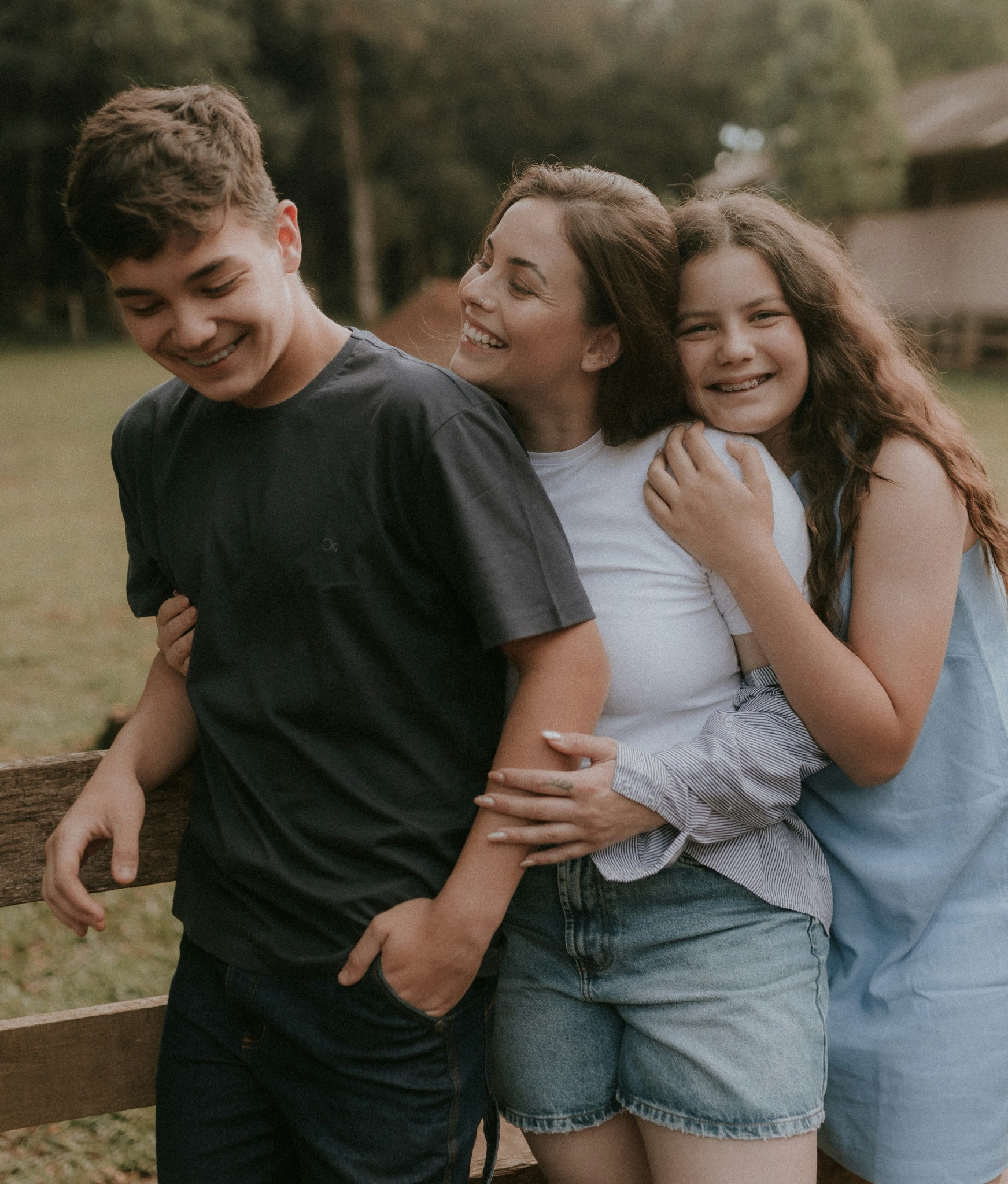 Happy family with teen feeling connected and supported