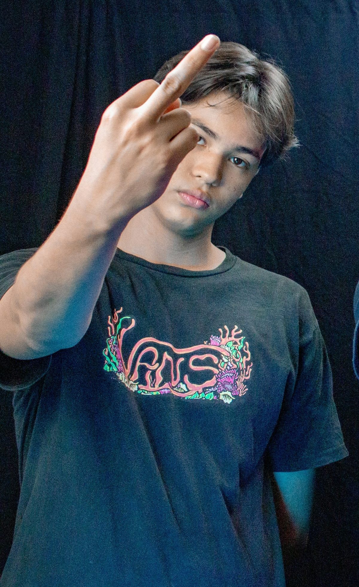 Teen looking thoughtful outdoors